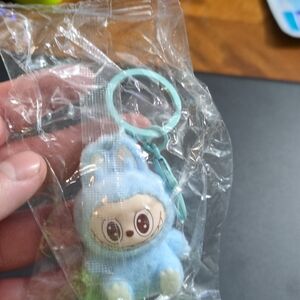 Charming Blue Plush Keychain